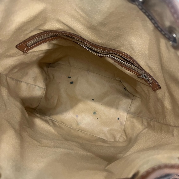 Celine Drawstring Macadam Triomphe Bucket Bag Leather - Picture 14 of 16